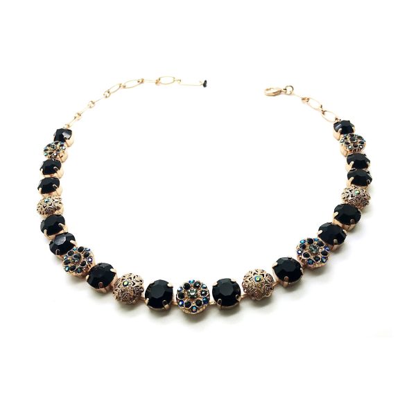 Mariana Necklace My Treasures Coll. Exude Elegance Jet & AB Austrian Crystals