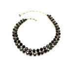 Mariana Necklace My Treasures Coll. Dual Beaded Strand Jet Black Austrian Crystals - Image 3