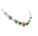 Mariana Necklace Gorgeous Green Aventurine & Greens Austrian Crystals Silk Road Coll. - Image 3