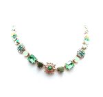 Mariana Necklace Gorgeous Green Aventurine & Greens Austrian Crystals Silk Road Coll. - Image 2