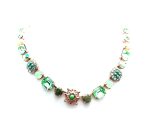 Mariana Necklace Gorgeous Green Aventurine & Greens Austrian Crystals Silk Road Coll.