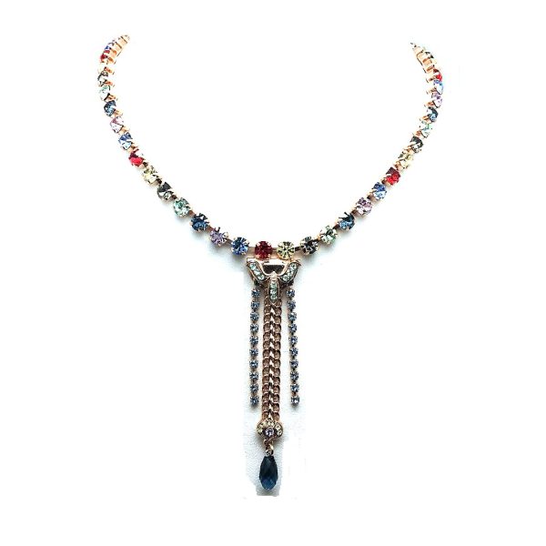 Mariana Necklace Fashionable Multi Color Swarovski Crystals Gaea Odyssey Coll.