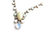 Mariana Necklace Alluring White Turq Mineral & Swarovski Crystals Cocktail Hour Coll. - Image 2