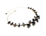 Mariana Necklace My Treasures Coll. Alluring Leafy Vine Beaded Jet Austrian Crystals - Image 3