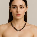 Necklace By Mariana Woman Gorgeous Rose and Indian Sapphire Swarovski Crystals - Image 3