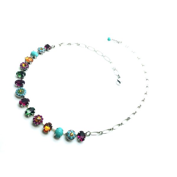 Mariana Necklace Floral Beaded Colorful Swarovski Crystals Happy Days Icons Coll.