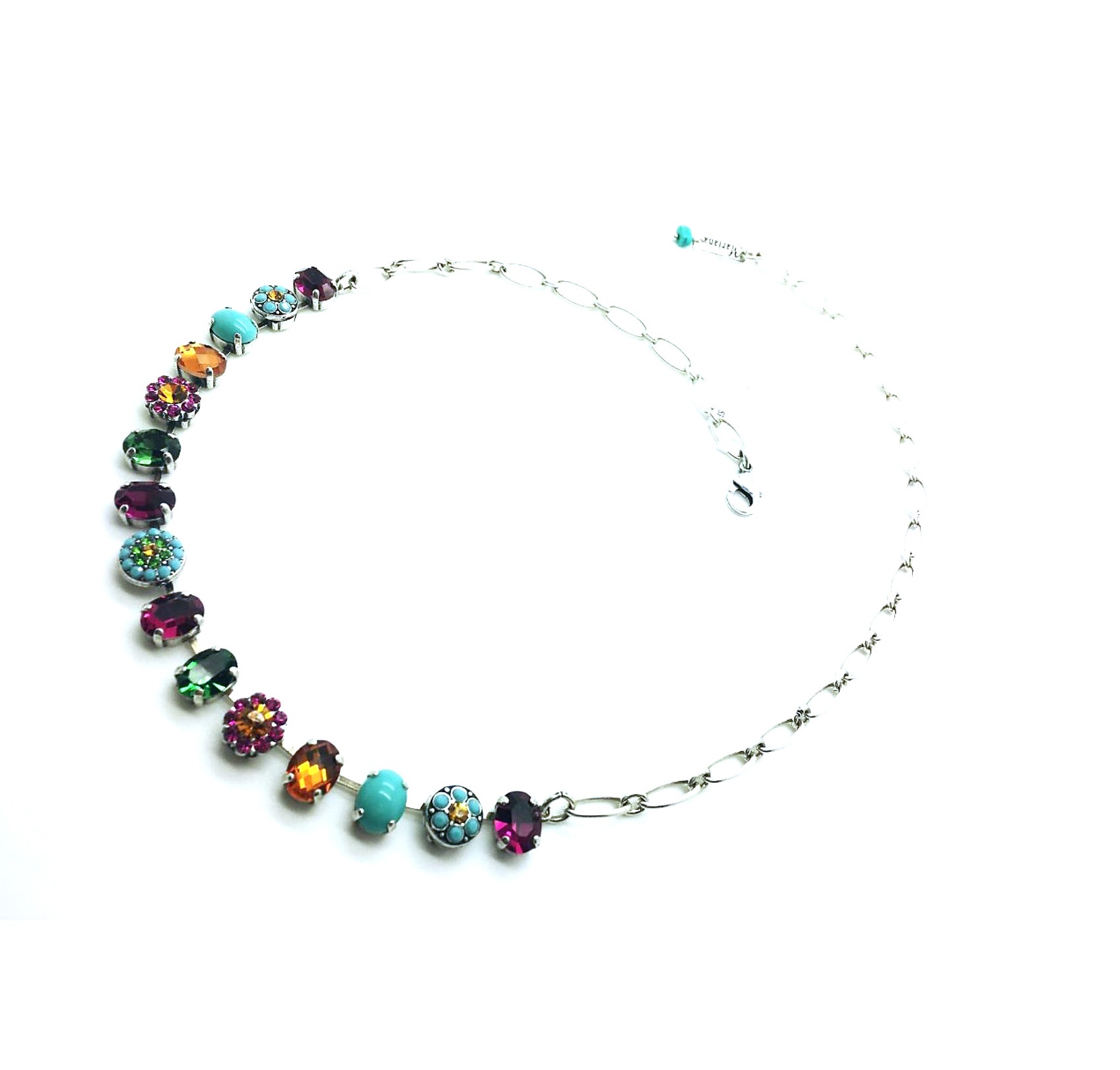 N-3416-1007-SP (3) Mariana Necklace Floral Beaded Colorful Swarovski Crystals Happy Days Icons Coll. - Image 1