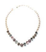 Mariana Necklace Exquisite Greys & Pinks Austrian Crystals Madagascar Africa Coll.