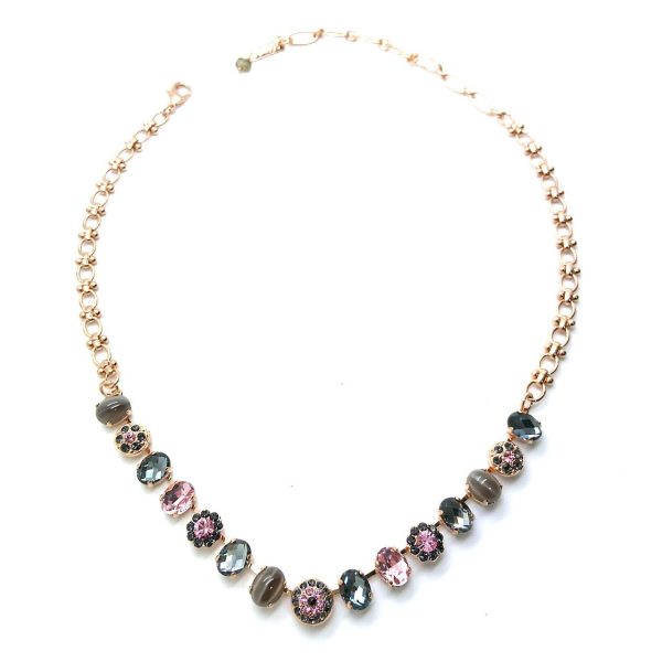 Mariana Necklace Exquisite Greys & Pinks Austrian Crystals Madagascar Africa Coll.