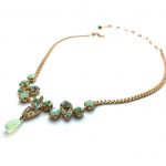Mariana Necklace Fashionable Greens Austrian Crystals Mojito Cocktail Hour Coll.