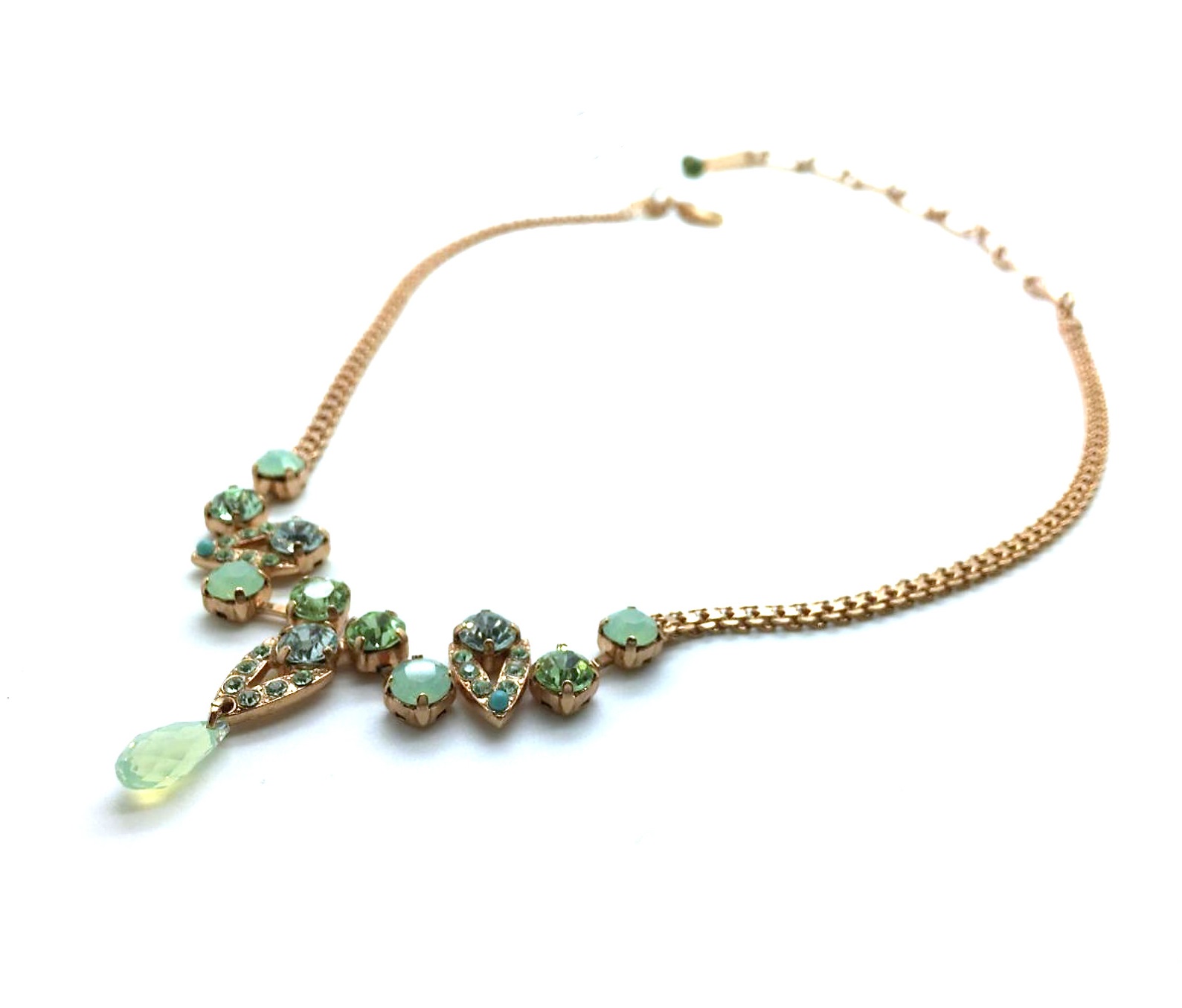 N-3420-1-1065-RG (3) Mariana Necklace Fashionable Greens Austrian Crystals Mojito Cocktail Hour Coll. - Image 1