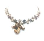 Necklace By Mariana Woman Gorgeous Smoked Topaz Swarovski Crystals - Image 2