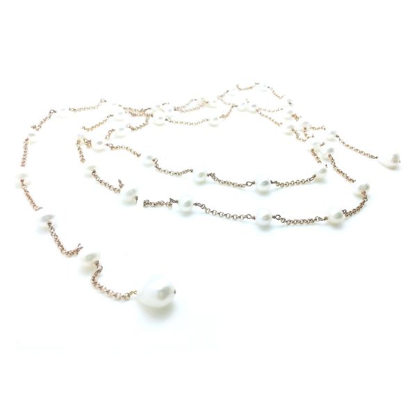 Mariana Necklace Multi Tier Strand Beaded Pearl Mineral My Treasures Coll.
