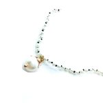 Mariana Necklace Precious Pearl Mineral in Rose Gold Plated My Treasures Coll.