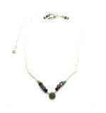Mariana Necklace Beaded Pearl & Riverstone Mineral My Treasures Coll. - Image 2