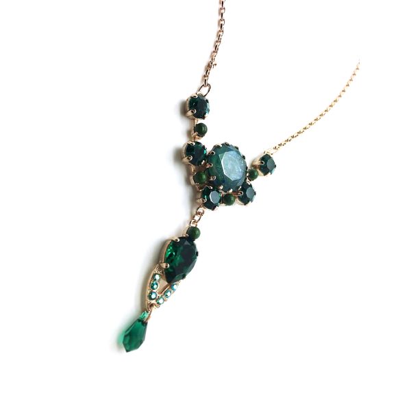 Mariana Necklace Finely Detailed Emerald Swarovski Crystals My Treasures Coll.