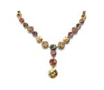 Mariana Necklace Alluring Y Shape Floral Mutli Color Austrian Crystals Odyssey Coll. - Image 2