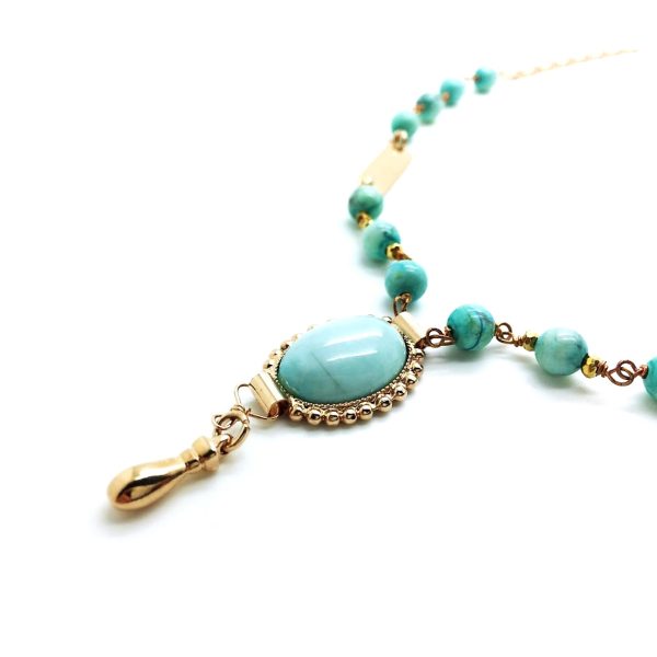 Mariana Necklace Lovely Howlite Chinese Turquoise Mineral My Treasures Coll.