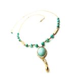 Mariana Necklace Lovely Howlite Chinese Turquoise Mineral My Treasures Coll. - Image 3