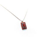 Mariana Necklace Pendant Stunning Blues & Oranges Austrian Crystals Serengeti Africa Coll. - Image 3