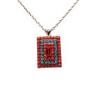 Mariana Necklace Pendant Stunning Blues & Oranges Austrian Crystals Serengeti Africa Coll.