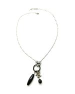 Mariana Necklace Pendant Sophisticated Jet & Clear Swarovski Crystals Sweet Summer Coll. - Image 3