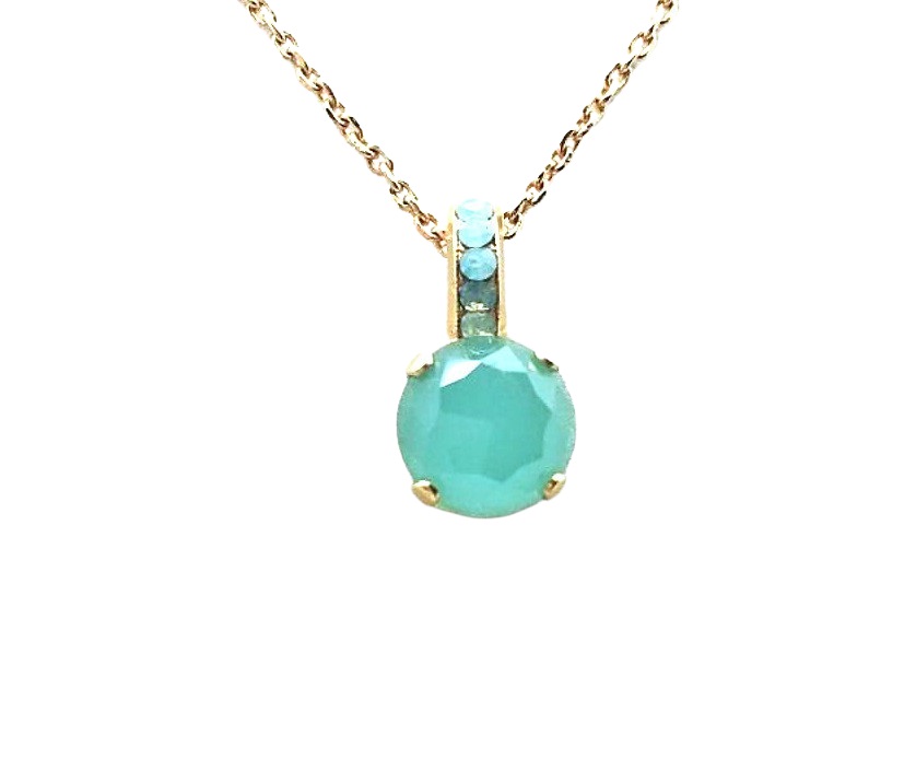 N-5062M-62-MY Mariana Necklace Pendant Gorgeous Green Quartz Mineral My Treasures Coll. - Image 1