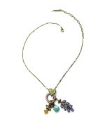 Mariana Necklace Pendant Marrakech Mineral & Swarovski Crystals My Treasures Coll. - Image 3