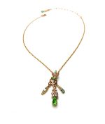 Mariana Necklace Pendant Alluring Pastel Color Austrian Crystals Eternity Nirvana Coll. - Image 2