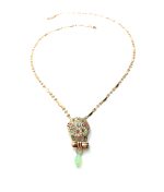 Mariana Necklace Pendant Floral Pinks & Greens Swarovski Crystals My Treasures Coll. - Image 2