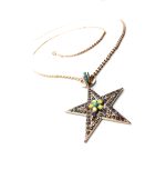 Mariana Necklace Pendant Star Shape Beaded Multi Color Swarovski Crystals Inspiration Coll. - Image 3
