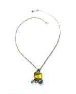 Mariana Necklace Pendant Charming Yellow & Blues Swarovski Crystals Paradise Coll. - Image 3
