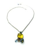 Mariana Necklace Pendant Charming Yellow & Blues Swarovski Crystals Paradise Coll. - Image 2
