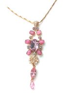 Mariana Necklace Pendant Sassy Shades of Pink Austrian Crystals Ambrosia Coll. - Image 3