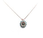 Necklace Pendant By Mariana Woman Gorgeous Zircon and Fern Green Swarovski Crystals - Image 2