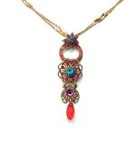 Mariana Necklace Pendant Gorgeous Colorful Austrian Crystals Sweet Summer Coll.