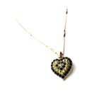 Mariana Necklace Heart Shape Beaded Jet & Aurum Swarovski Crystals My Treasures Coll. - Image 2