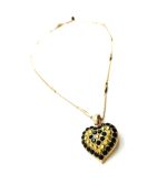 Mariana Necklace Heart Shape Beaded Jet & Aurum Swarovski Crystals My Treasures Coll. - Image 3