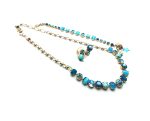 Mariana Jewelry Set Necklace, Bracelet & Ring Turquoise Mineral & Austrian Crystals Zambezi Africa Coll. - Image 3