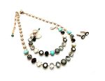 Mariana Jewelry Set Necklace, Bracelet & Earrings Turquoise, Shell & Austrian Crystals Zanzibar Africa Coll. - Image 3