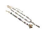 Mariana Jewelry Set Necklace & Bracelet Pyrite & Opal, Topaz & Nightfall Austrian Crystals Odyssey Coll.