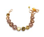 Mariana Bracelet Golden Shadow, Light Maroon, Topaz & Light Peach Austrian Crystals My Butterfly Coll. - Image 3