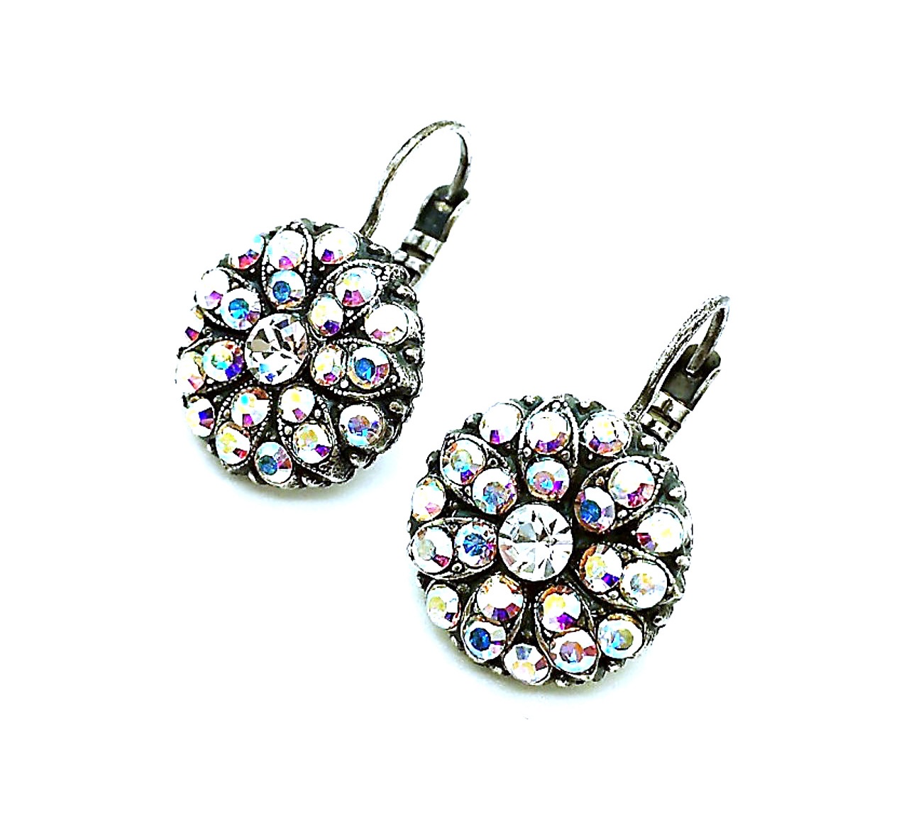 E-1029-001-SP6 (3) Earrings By Mariana Inspiration Coll. Glitzy Guardian Angel Clear & AB Swarovski Crystals - Image 1