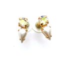 Mariana Earrings Shimmering Cream Pearl & Vitrail Light Austrian Crystals Aurora Odyssey Coll.
