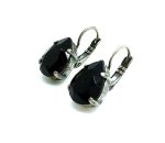 Mariana Earrings Elegant Pear Shaped Jet Black Austrian Crystals My Treasures Coll.