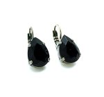 Mariana Earrings Elegant Pear Shaped Jet Black Austrian Crystals My Treasures Coll. - Image 3