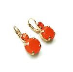 Mariana Earrings Stunning Orange Opal & Hyacinth Austrian Crystals My Treasures Coll. - Image 3
