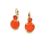 Mariana Earrings Stunning Orange Opal & Hyacinth Austrian Crystals My Treasures Coll.