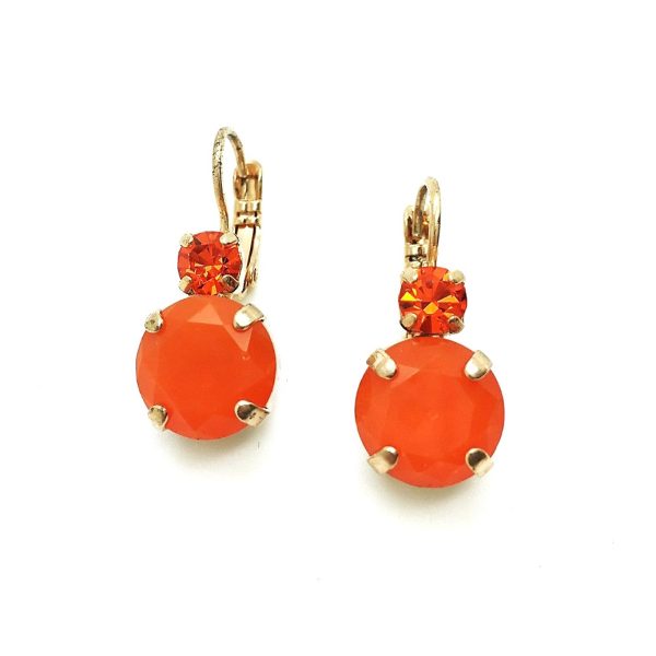 Mariana Earrings Stunning Orange Opal & Hyacinth Austrian Crystals My Treasures Coll.