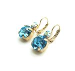 Mariana Earrings Shimmering AB & Aquamarine Swarovski Crystals My Treasures Coll.